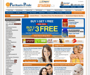 vitamincustomerservice.com: Discount Vitamins & Herbal Supplements from Puritan's Pride
Discount vitamins, minerals and herbal supplements from top vitamin manufacturer. Support your health with highest-quality vitamins and nutritional supplements.