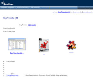 easytouroku.com: Trellian EasyTouroku v8.0 - 400,000 近くの検索エンジン・ディレクトリ他への URL 登録を自動化
EasyTouroku v8.0 - ユーザのWebサイトへのアクセスを劇的に増加させるプロ用登録代行プログラムです。数分でユーザのURL を何千もの検索エンジンとディレクトリに登録できます。