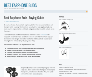 bestearphonebuds.com: Best Earphone Buds
Find the best earphone buds on the market with our reviews.