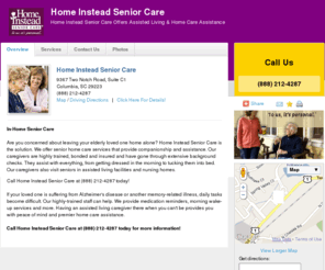 home-instead.org: Assisted Living - Home Care - Home Instead Senior Care - Columbia - South Carolina
Call     (888) 212-4287
. Home Instead Senior Care Offers Assisted Living & Home Care Assistance