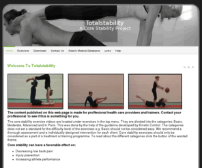 totalstability.com: Welcome To Totalstability
Totalstability - Knowledge portal for core stability Exercises!