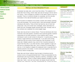 bodyodor777.com: Solutions to Body Odor Problems
We review common body odor problems and suggests solutions.