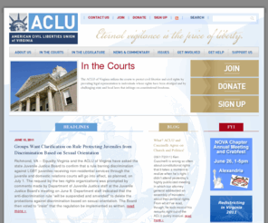 acluva.org: Home ‹ American Civil Liberties Union of Virginia
Because Freedom Can't Protect Itself