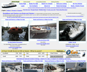 boatsbazar.com: Boats and Yackts for sale listings, and charter offers on BoatsBazar.com
Web site dedicated to the market of collectible objects, like moneys, postcards, oldtime, antiquities, and also new objects like computers, electronicts, dvd, cd, and more, with thousand of listings by owners and professional sellers.