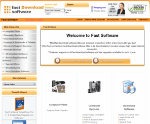 fastsoftwaredownload.com: Fast Software
Most fast software download titles are available to buy instantly and can be downloaded in minutes using a high speed internet connection 