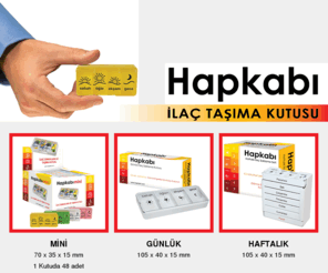 hapkabi.com: HapKabı
hapkabı, ilaç taşıma kutusu, ilaç, eczane, günlük ilaç kutusu, haftalık ilaç kutusu, günlük, haftalık, sabah, öğle, akşam, gece