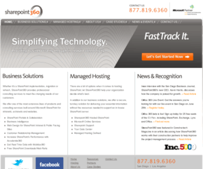 sharepoint360.com: SharePoint 360 | Microsoft SharePoint 2010 Implementation Partner
SharePoint360 is a Gold Certified Microsoft SharePoint Impementation Partner.  SharePoint360 offers implementation consulting as well as SharePoint 2010 hosting.