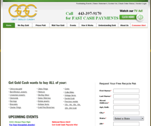 getgoldcash.com: Cash for Gold: Get Gold Cash Makes it Simple to Sell Scrap Gold
Get cash for gold by selling scrap gold.  We make it simple to sell scrap gold or to sell jewelry online.