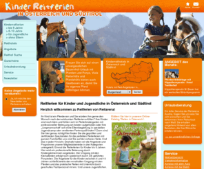 reitferienmitkinder.com: Kinderreiterferien in Österreich und Südtirol
Kinderreiterferien und Reiturlaub in Österreich und Südtirol: Reitferien von 38 Reithotels. Tolle Angebote an Kinderreitferien ab 3 Jahren