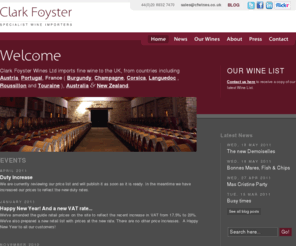 clarkfoysterwines.co.uk: Clark Foyster - Specialist Wine Importers - Home
Clark Foyster Wines Ltd imports fine wine to the UK, from countries including Austria, Portugal, France (Burgundy, Languedoc and Corsica ), Australia and New Zealand. Home