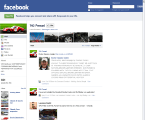 703ferrari.com: Incompatible Browser | Facebook
 Facebook is a social utility that connects people with friends and others who work, study and live around them. People use Facebook to keep up with friends, upload an unlimited number of photos, post links and videos, and learn more about the people they meet.