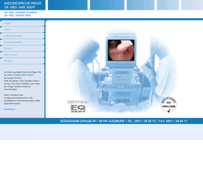 endo-praxis.info: Endoskopische Praxis - Dr. Rueff in Augsburg
Herzlich Willkommen auf den Seiten der Endoskopischen Praxis Dr. Rueff in Augsburg