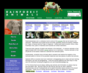 rainforestanimals.net: Rainforest Animals
Facts and information about Rainforest Animals.