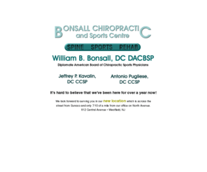 sportdc.com: Bonsall Chiropractic
The Family & Sports Chiropractic Center in Westfield New Jersey, Sports Medicine, Nutrition, Holistic Family Practice, active release technique, art, a.r.t