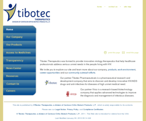 tibotectherapeutics.com: Tibotec Therapeutics - Providing innovative virology therapeutics
Tibotec Therapeutics - Providing innovative virology therapeutics