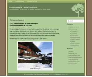 laenk.ch: Ferienwohung im Chalet Wandelgrün
