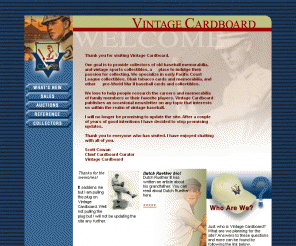 vintagecardboard.com: Vintage Cardboard Dedicated to West Coast Minor League Baseball History
Vintage Cardboard's whats new page. Here you will find out what is new at Vintage Cardboard.