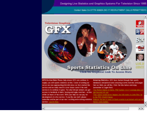 gfx.co.uk: GFX - Television Graphics And Sports Statistics
Live television graphics and sports statistics. Access historical statistics on Rugby Union Boxing and Darts here.