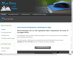 monlivreenligne.com: Mon livre en ligne
Impression de livre en ligne