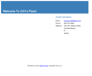 cicispizza300.com: Welcome To CiCi's Pizza!
