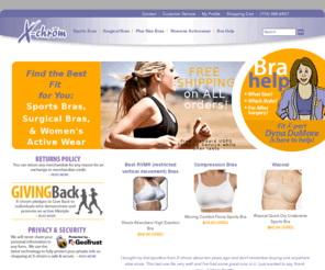 x-crome.com: X-chrom.com - X-chrom Sports Bras, Surgical Bras, Plus Size Bras, Womens Activewear
X-chrom offers a bra fitting service and sports bras in plus sizes and regular sizes as running bras, jog bras, all sportsbras and surgical bras.