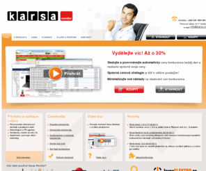akropole.cz: Karsa Monitor | desktopová aplikace pro sledování a porovnávání cen konkurence
Profesionální desktopová aplikace pro sledování a porovnávání cen v konkurenčních eshopech. Možnost sledovat a porovnávat automaticky ceny konkurence a nastavení svých odpovídajících cen. Správná cenová strategie je klíč k větším prodejům.