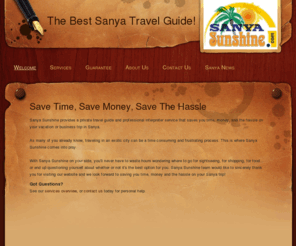 sanyasunshine.com: Sanya Travel Guide, Sanya City Guide, Sanya Virtual Assistant, Sanya Interpreter, Sanya Translator, Sanya Interpretation, Sanya Translation - Welcome
SANYA SUNSHINE is committed to providing you with the best Sanya Travel Guide & Professional Sanya Interpreter to save you time, money, and the hassle on your vacation or business trip in Sanya China.