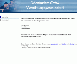 wembacher.de: Wembacher GmbH Versicherungsvermittlungsgesellschaft  
Wembacher GmbH Versicherungsvermittlungsgesellschaft