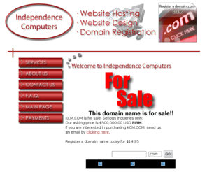 kcm.com: Web Hosting - KCM Independence Computers
Web hosting plans! We provide profressional web hosting for your domain name!