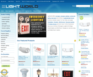 lightworld.com: Exit Signs, Emergency Lighting, Commercial Lighting, light Bulbs and Residential light fixtures.
Lightworld offers exit signs, emergency lighting, commercial lighting, light bulbs and a full line of residential light fixtures.