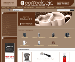 coffeelogic.co.uk: Coffee Logic, for coffee makers, food processors, kettles, toasters, kitchen and household appliances
Coffee Logic :  - Cleaning & Maintenance Accessories Coffee Grinders Coffee Makers Cups and Saucers Kitchen Appliances Quality Ingredients Home Appliances coffee machines, coffee makers, kettles, toasters, food processors, sandwich makers, food mixers, juicers, blenders