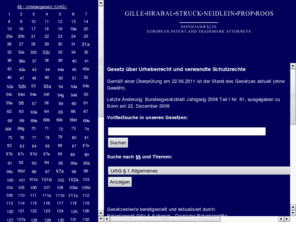 urheberrechtsgesetz.de: Urheberrechtsgesetz
Gesetz ber Urheberrecht und verwandte Schutzrechte (Urheberrechtsgesetz)