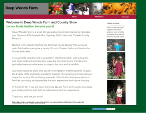 deepwoodsfarm.biz: Deep Woods Farm
Deep Woods Farm offers family fun attractions, a country store  and tours of its farmily farm.  