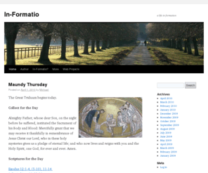 in-formatio.com: In-Formatio | a life in formation
