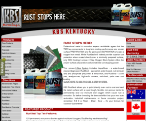 kbs-kentucky.com: KBS Kentucky - KBS Coatings - Stop Rust - Gas Tank Sealer
KBS Kentucky wants you to stop Rust with KBS Coatings.  KBS Coatings' unique 3 Step Oxygen Block System offers the proper surface preparation and unmatched rust stopping power.