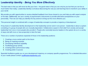 leadershipidentity.com: Leadership Identity
