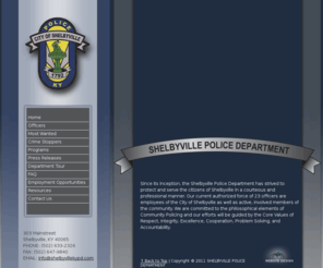 shelbyvillekypd.com: Shelbyville Ky Poilce Department
Shelbyville Police Department strives protect serve citizens Shelbyville courteous and professional manner.