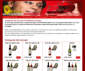 wijnbezorgen.net: Fles wijn bezorgen | Wijn cadeau kopen | Rode wijn of witte wijn bestellen
Online wijnhandel met flessen rode wijn, witte wijn, rosé, wijnpakketten en wijncadeaus.