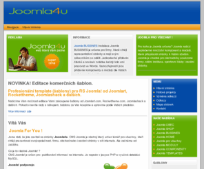 joomla4u.cz: Joomla For You - Hlavní stránka
Joomla For You, Výměna odkazů, Instalace a konfigurace, diskuzní fora, eshopy. Výroba template, komponenty, moduly.