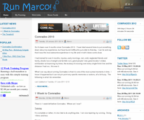 runmarco.com: Run Marco! ...because it's not crazy to run 89km
Joomla! - the dynamic portal engine and content management system