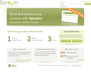 sproom.info: Sproom - Send and receive electronic invoices!
Send og modtag elektroniske fakturaer med Sproom.