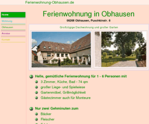 ferienwohnung-obhausen.de: Ferienwohnung in D-06268 Obhausen (bei Querfurt)
