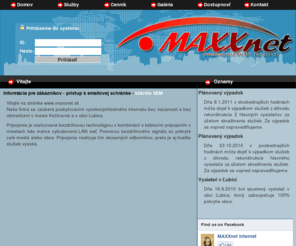 maxxnet.sk: MAXXnet - Internet Kežmarok, Ľubica a okolie
Vysokorychlostny internet v Kežmarku a okolí