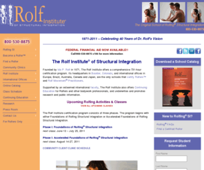 rolf.org: Rolf Institute of Structural Integration
