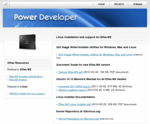 efikamx.info: Power Developer - Platform Support - Efika MX Linux Support
