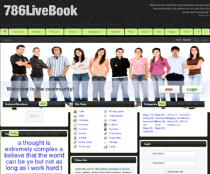 786livebook.com: 786LiveBook
The place to find new friends, communicate and have fun.