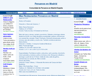 peruanosenmadrid.com: Peruanos en Madrid
Comunidad de Peruanos en Madrid España