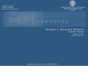 ebnasesores.com: EBN Asesores
Consultoría fiscal, gestión contable, asesoría financiera. Oficinas ubicadas en Gandia, Valencia