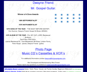 mrgospelguitar.com: Mr Gospel Guitar Dwayne Friend
Mr Gospel Guitar Dwayne Friend