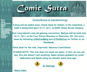 comicsutra.com: ComicSutra: The Comic Book, SF and Fantasy Entertainment Column
The Comic Book, SF and Fantasy Entertainment Column